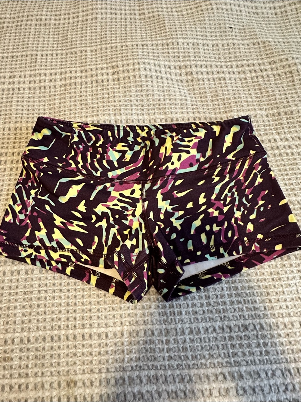 Fleo Purple Multicolor Printed Bike Shorts